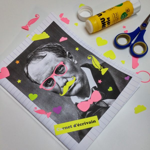 page de garde-carnet-écrivain-kit customisation-scrapbooking