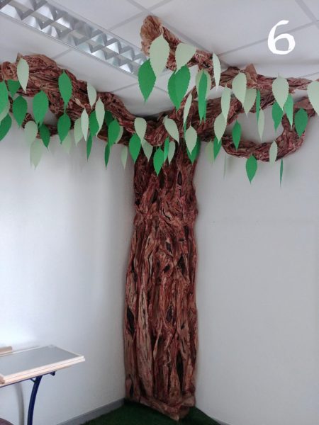 tuto arbre papier kraft espace coin lecture