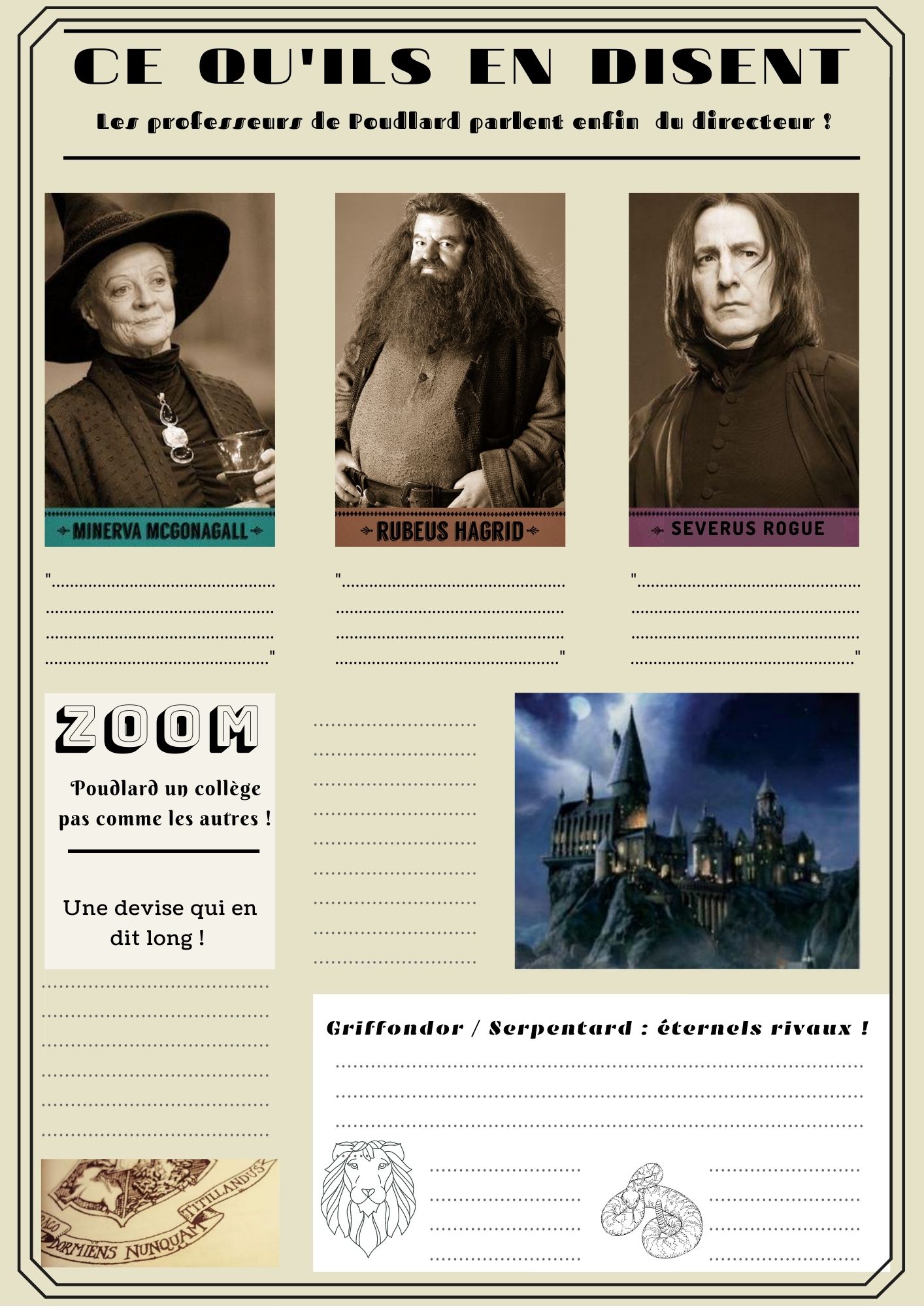 Image Harry Potter à Imprimer Gratuit Daily prophet le journal à imprimer Harry Potter - La Bande à Baudelaire