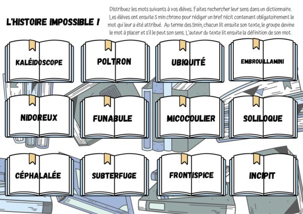 jeu d'écriture ludique sujet français