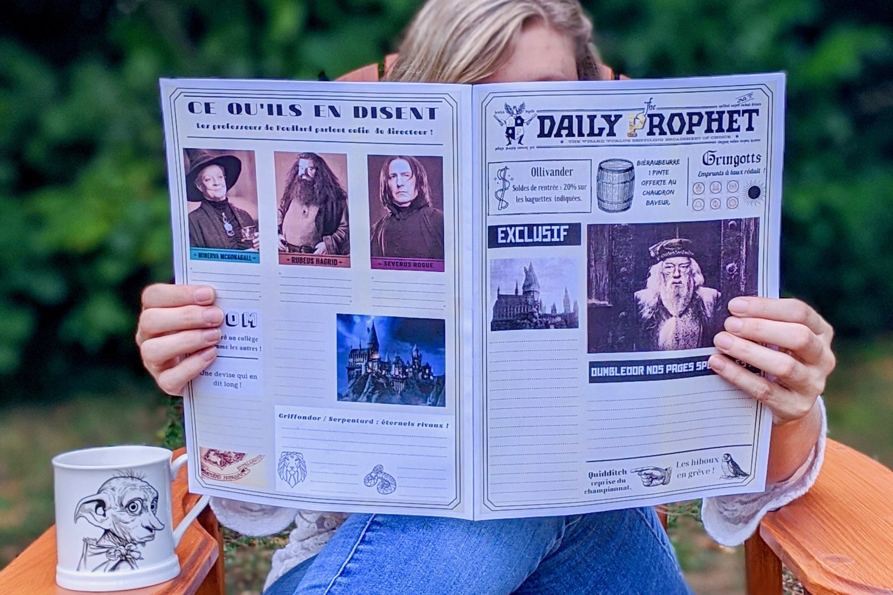 daily prophet en français gazette du sorcier Harry Potter à rédiger à imprimer 5eme 6eme