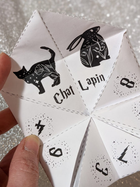 cocotte en papier Harry Potter à télécharger cootie catcher La bande à Baudelaire expecto patronum patronus poudlard