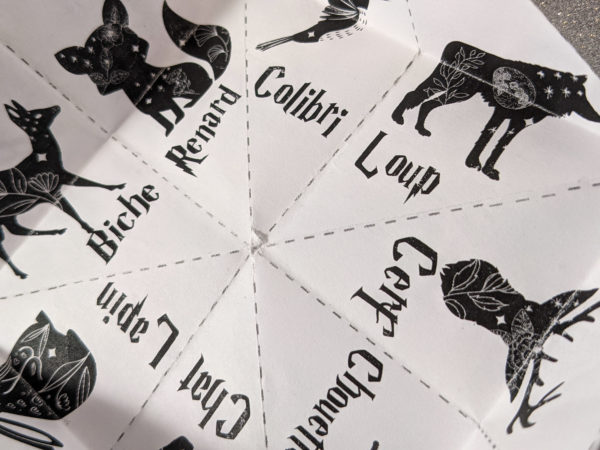 cocotte en papier Harry Potter cootie catcher La bande à Baudelaire expecto patronum